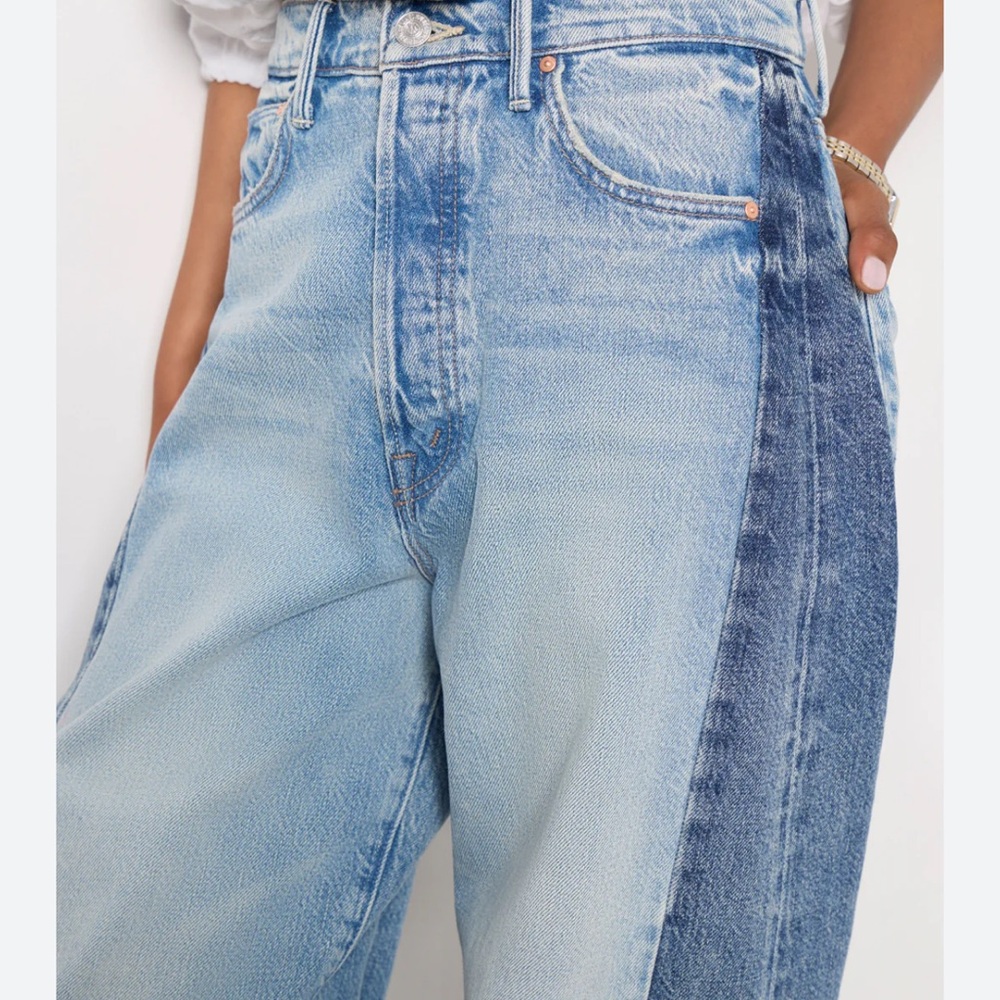 Levi's 501 Spliced Two-Tone Blue Straight Jeans